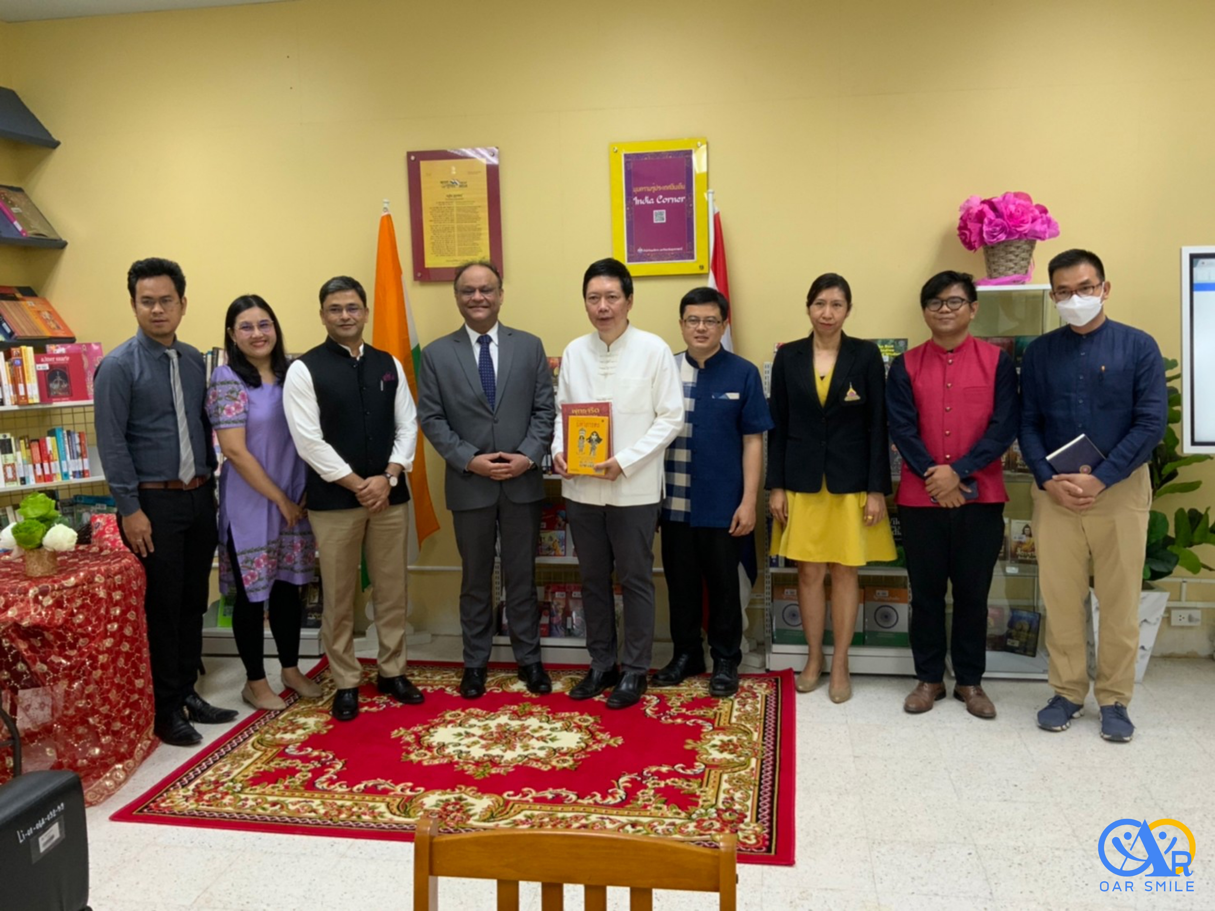 เอกอัครราชทูตอินเดียประจำประเทศไทย เข้าเยี่ยมชมมุมอินเดียศึกษา ณ สำนักวิทยบริการ