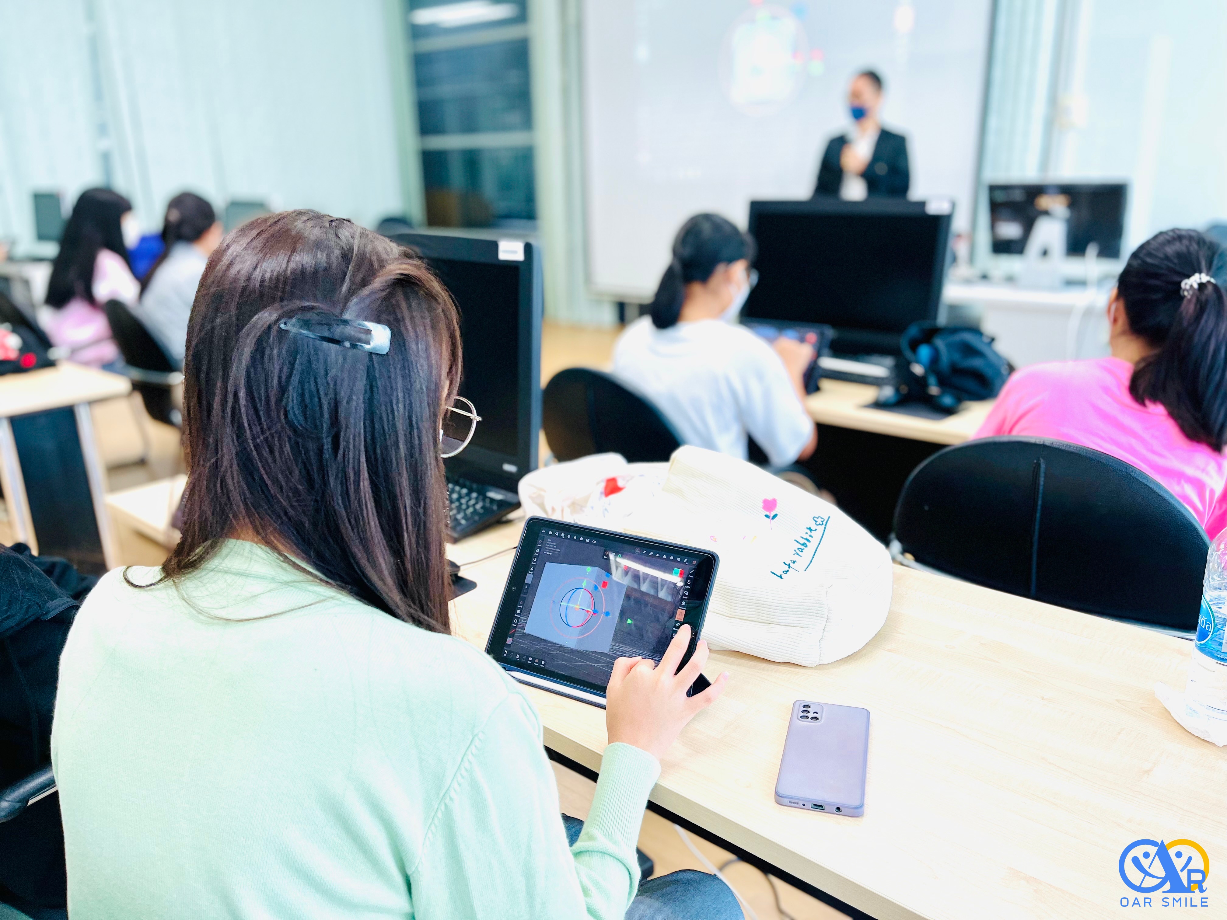 อบรมการออกแบบชิ้นงานและการใช้ 3D printer,  Laser printer ให้กับนักเรียน วมว.