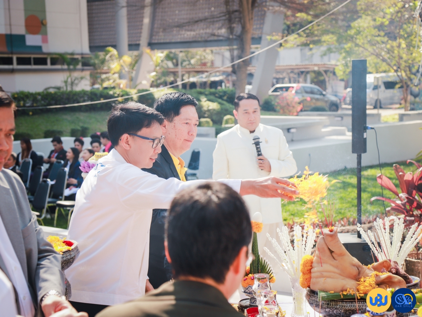สำนักวิทย์ร่วมปฏิบัติหน้าที่และร่วมพิธีบวงสรวงอนุสรณ์สถาน รศ.ดร.สมจิตต์ ยอดเศรณี
