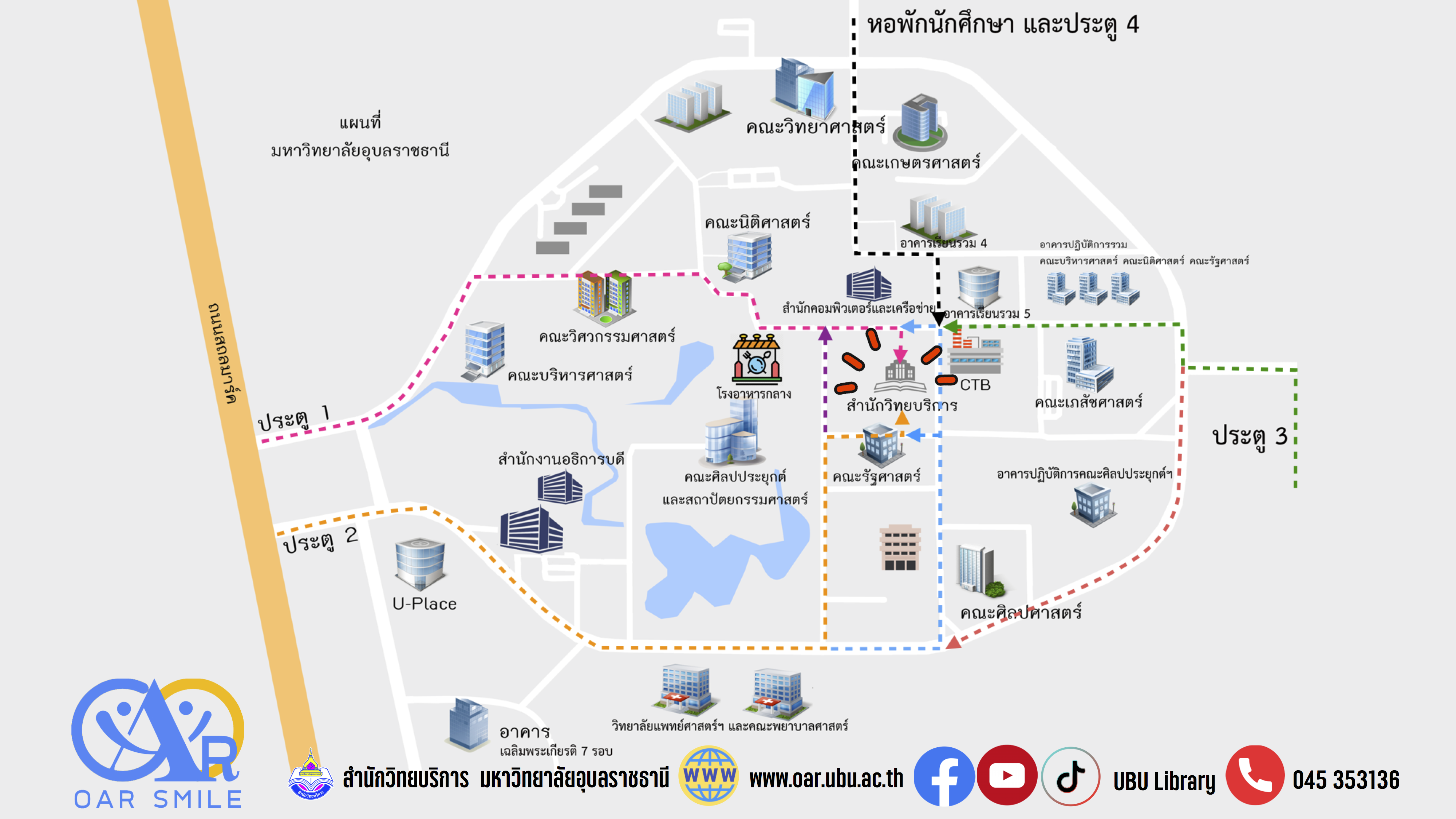 แผนที่เดินทางมายังสำนักวิทยบริการ