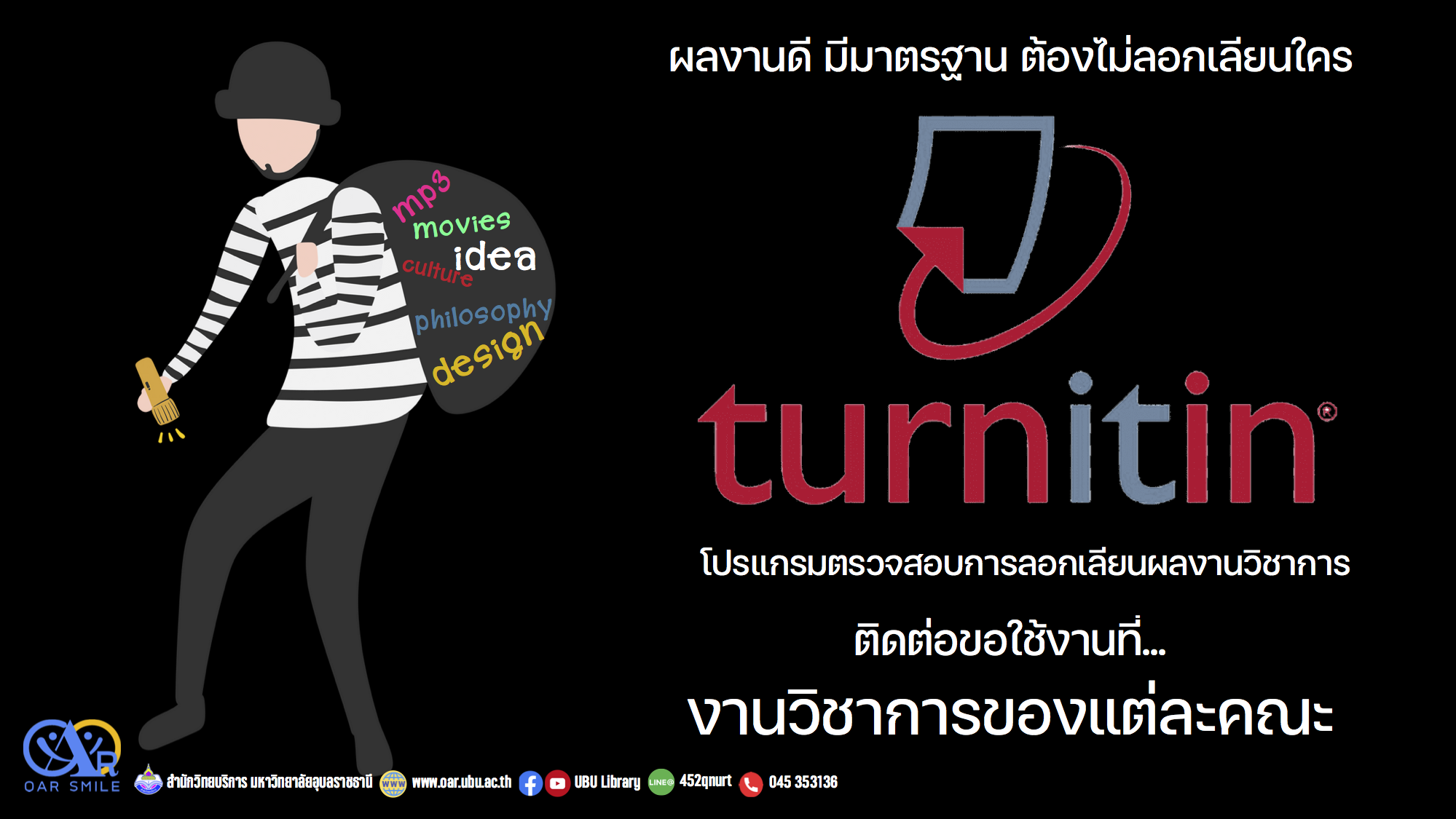 Turnitin โปรแกรมตรวจสอบการคัดลอกผลงานทางวิชาการ